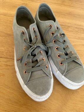 Converse All Star Leather Sneakers - Sage/Olive